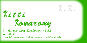 kitti komaromy business card