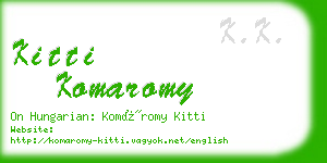 kitti komaromy business card